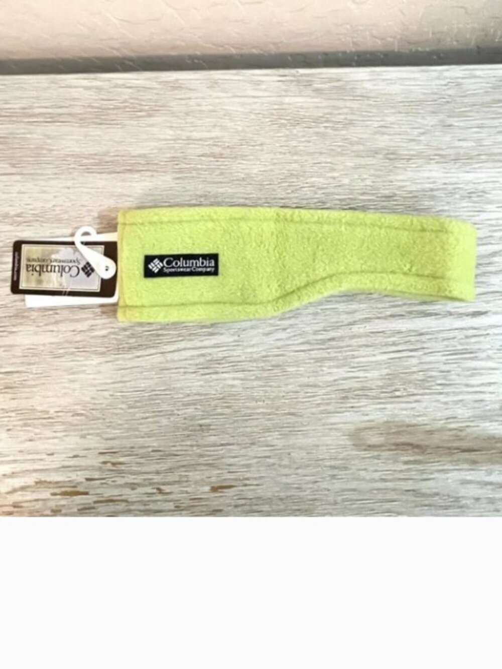 New Columbia Head Ring Headband Baddabing S/M Wasabi Light Green Fleece NWT